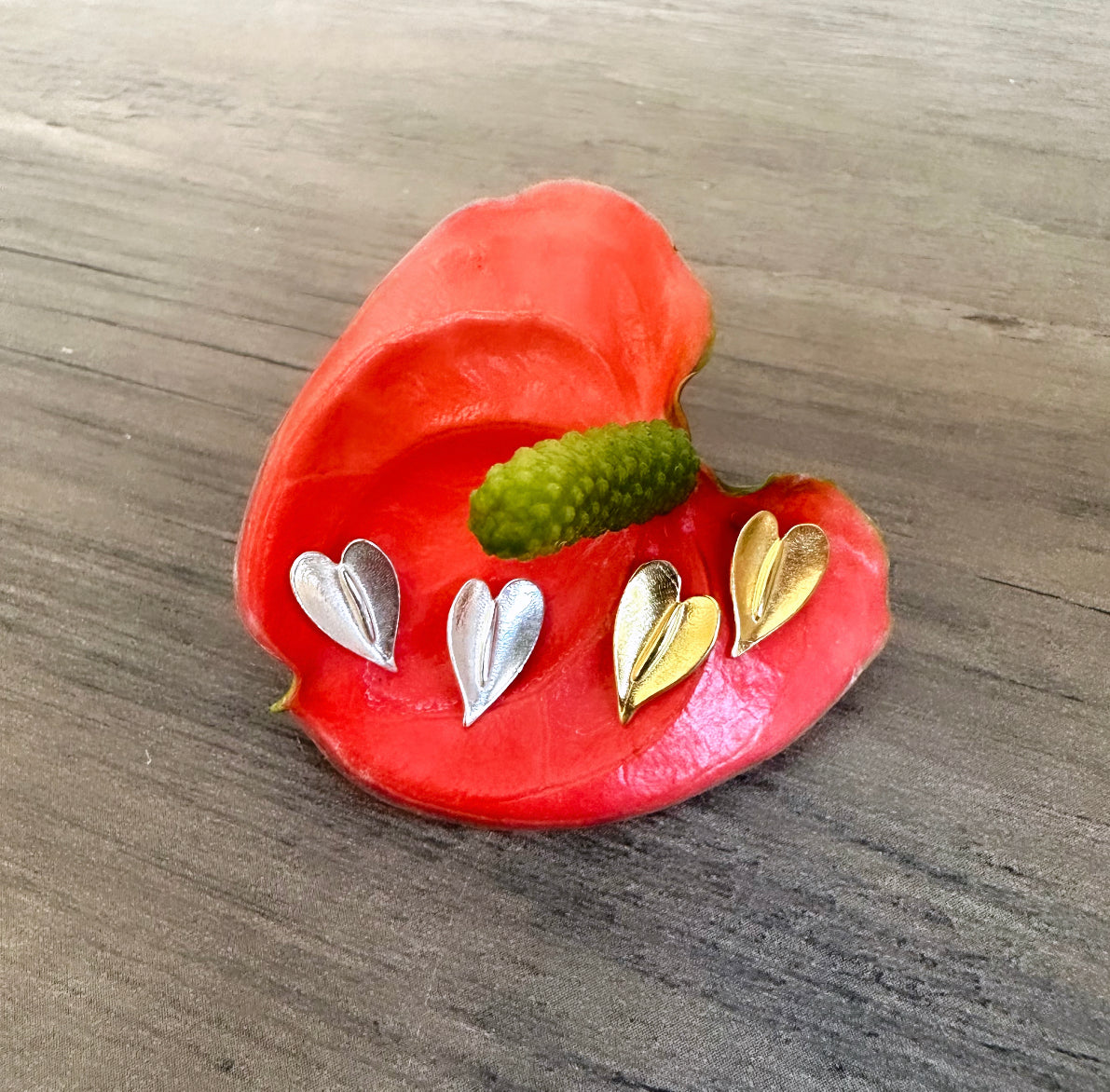 Mini Kualoa Anthurium Classic Studs tidepoollove